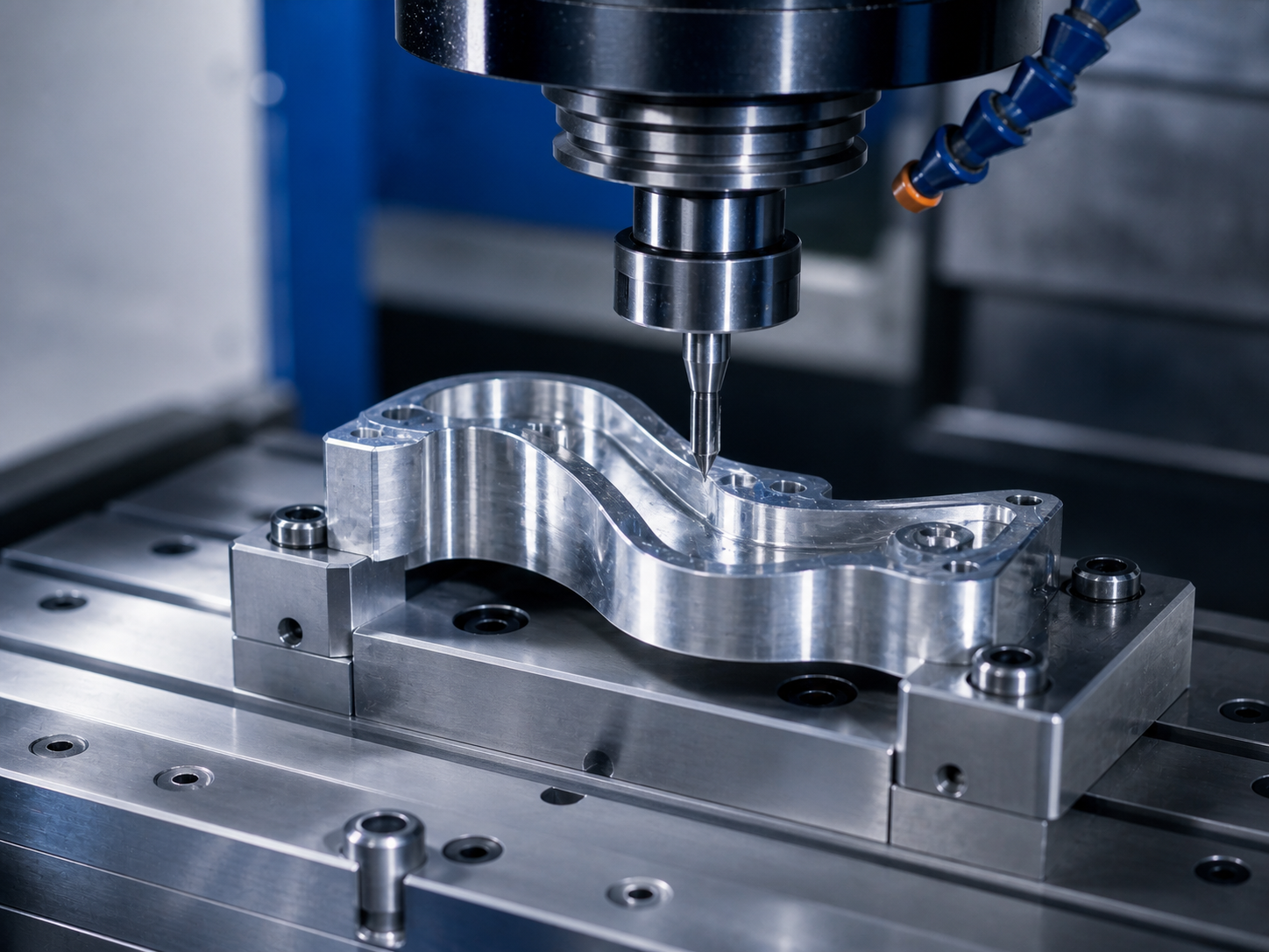 Precision CNC machining of a custom metal component